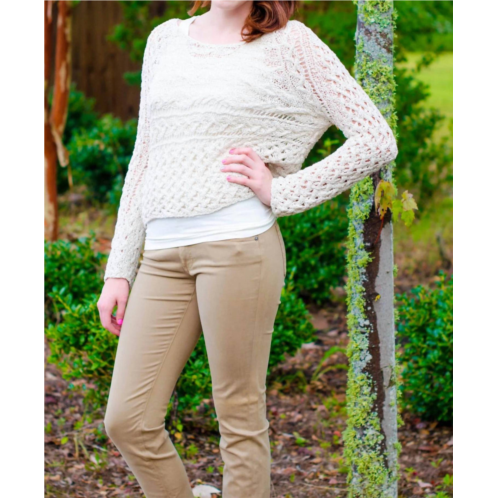 Free People marigold pullover in ivory