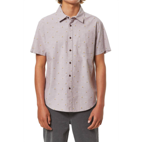 Katin sunset short sleeve button down shirt in dark clay