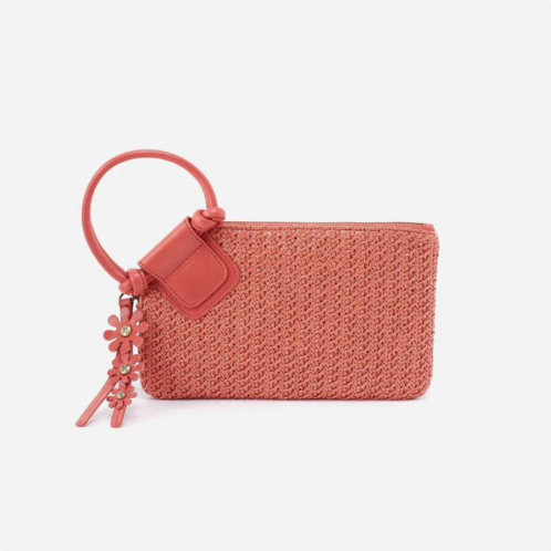 HOBO womens sable wristlet in wild rose