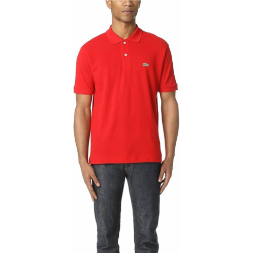 LACOSTE mens short sleeve classic pique polo shirt in red