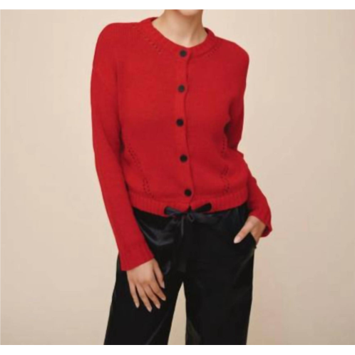 Bella Dahl tie waist cardigan in crimson cherry