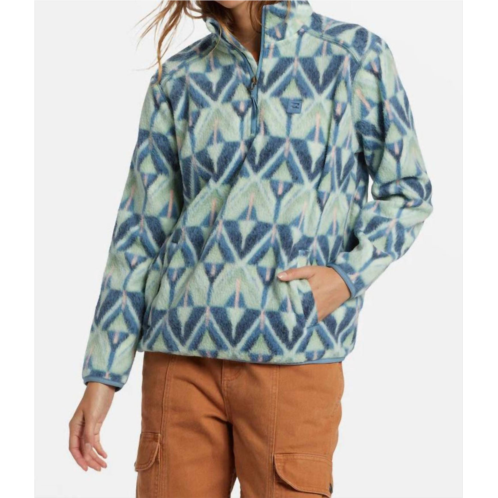 Billabong boundary - mock neck fleece in blue shadow