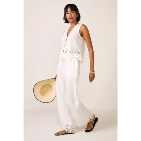 RAILS womens emmie embroidered wide leg pants