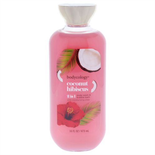 Bodycology 2 in 1 body wash and bubble bath - coconut hibiscus by for women - 16 oz body wash