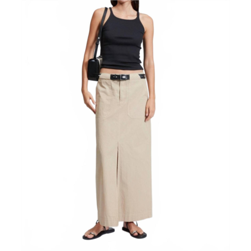 Rag & Bone leyton maxi skirt in khaki