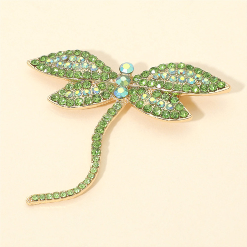 FASHNZFAB rhinestone embellished dragonfly pin brooch