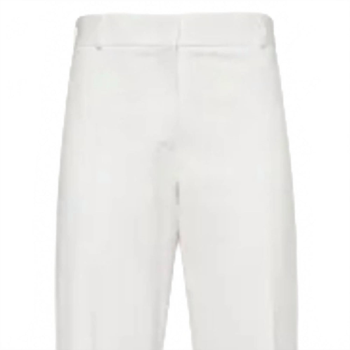 Salvatore Ferragamo womens high waist cotton trousers in white