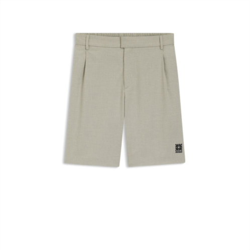 HUGO relaxed-fit shorts with houndstooth pattern