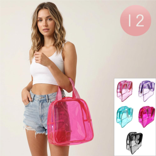 FASHNZFAB 12pcs - transparent tote bags