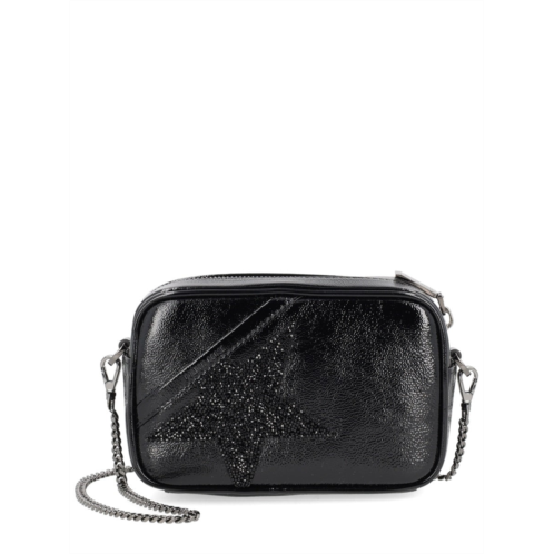 GOLDEN GOOSE mini star cow leather crystal shoulder bag
