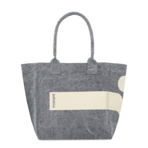 ISABEL MARANT grey yenky heathered abstract tote bag