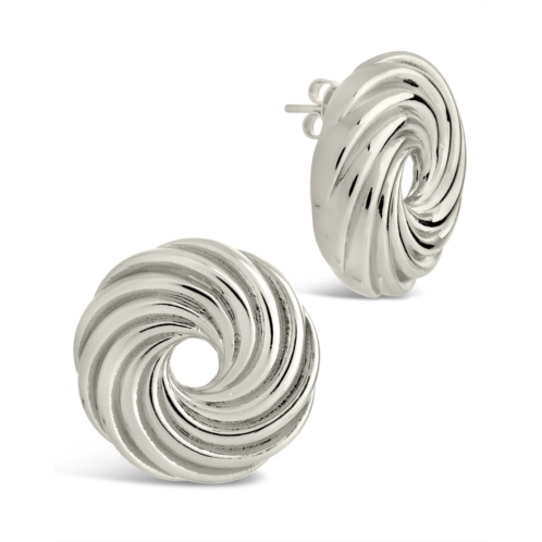 Sterling Forever cruller stud earrings
