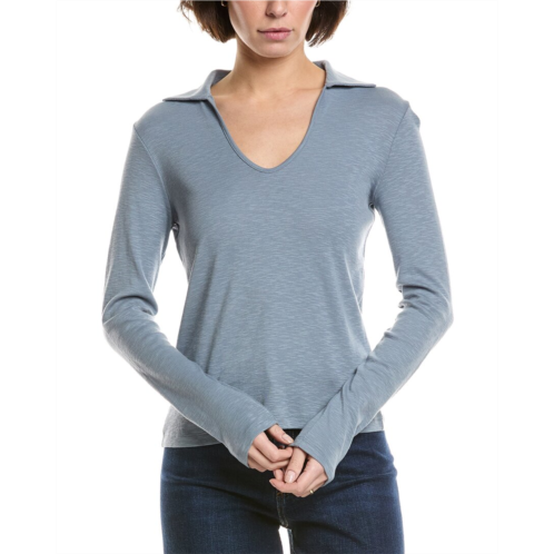 Vince open neck polo sweater