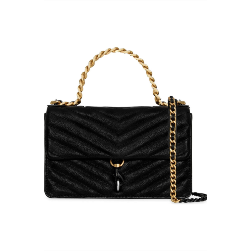 rebecca minkoff edie mini bag womens black leather chain crossbody ddr2028