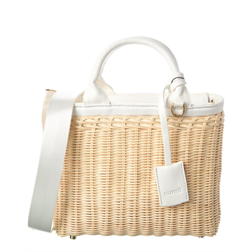 Surell accessories picnic straw crossbody