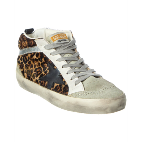 Golden Goose mid star haircalf & leather sneaker