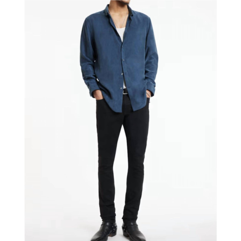 John Varvatos orchard button-down shirt in indigo