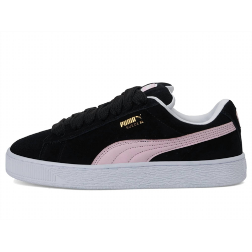 Puma womens suede xl shoes in black/whisp of pink