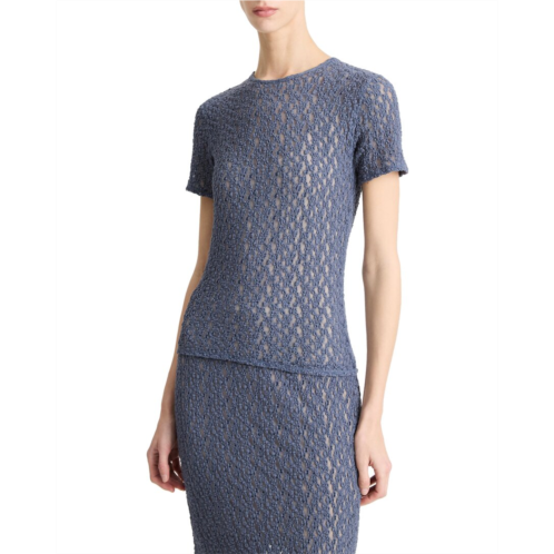 Vince floral smocked pullover