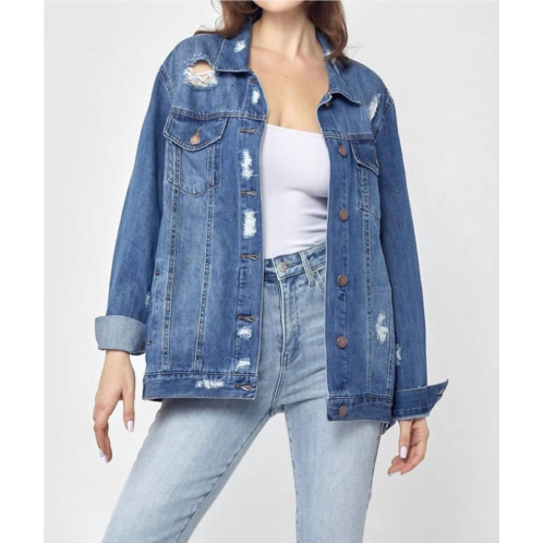 RISEN harlow denim jacket in medium wash