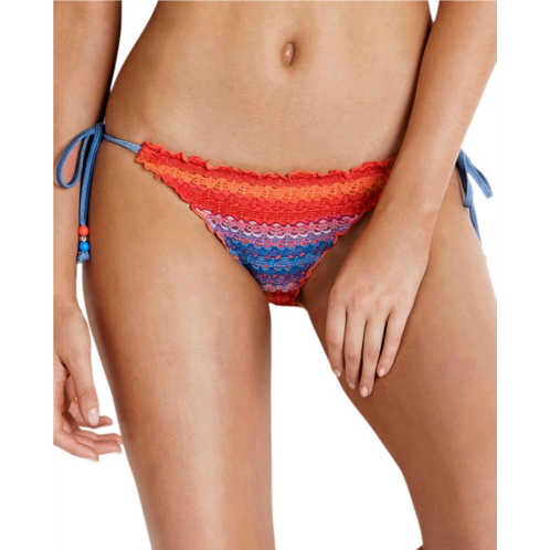 Seafolly tie side hipster bikini bottom in sea red