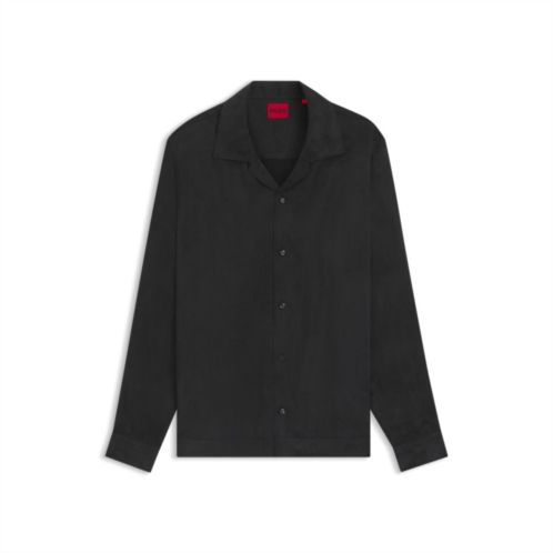 HUGO oversize-fit shirt in lustrous twill