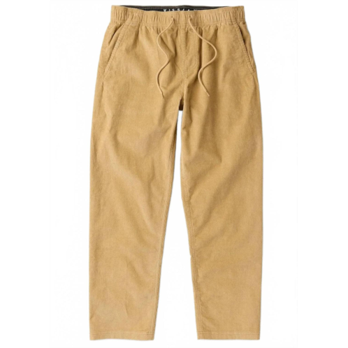 VISSLA mens no see ums elastic cord pant in dark sand