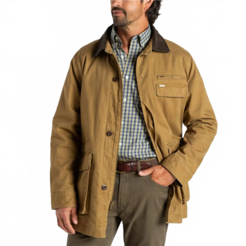 DUCK HEAD mens field canvas barn coat in dull gold