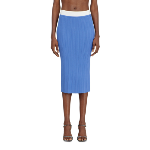 Diesel ribbed knit skirt with contrast waistband