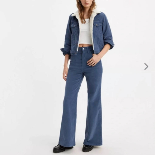 LEVI premium ribcage bell corduroy pants in blue