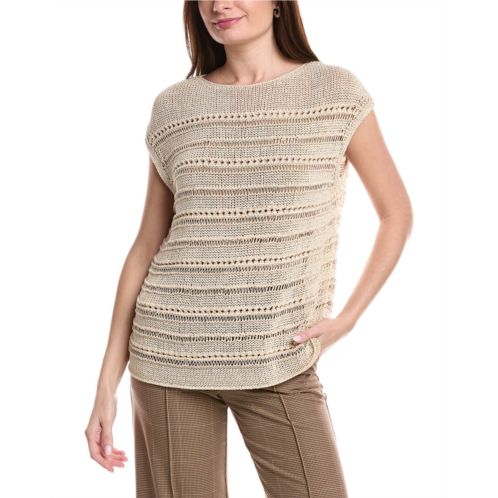 Lafayette 148 New York bateau neck open stitch pullover