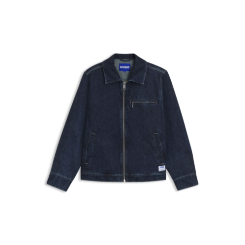 HUGO regular-fit jacket in blue denim