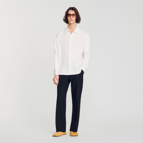 Sandro crinkled loose-fit shirt