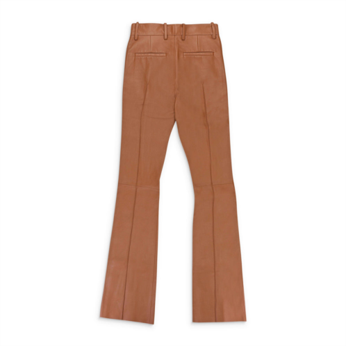 Amiri flare leather brown dress pants