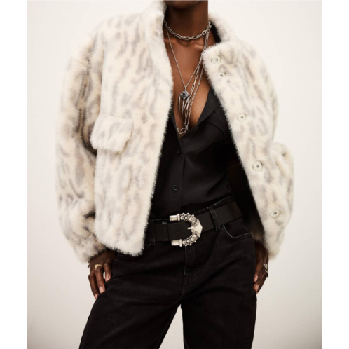 Ba&sh saros cropped coat in ecru