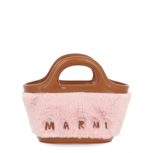 MARNI micro tropicalia soft plush tote bag