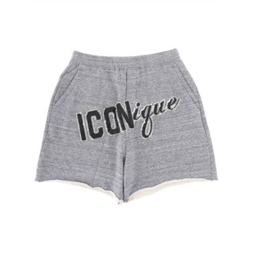 DSQUARED2 iconique grey raw edge shorts