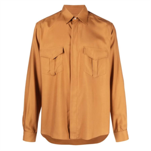 Bally long-sleeved pointed-collar silk shirt