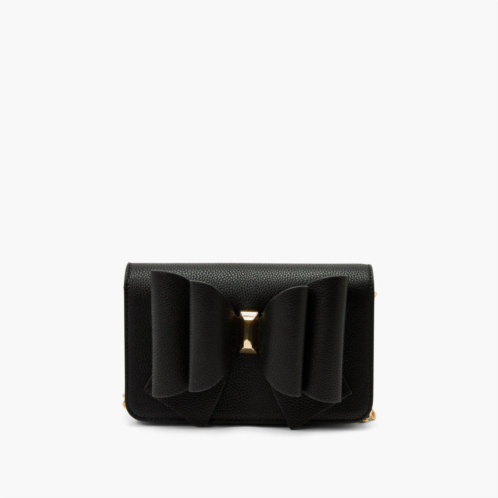 Like Dreams womens jane overflap bow crossbody bag in black