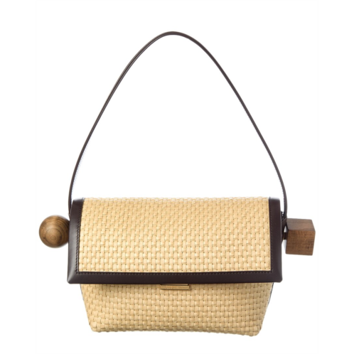 Jacquemus the rond carre leather-trim shoulder bag