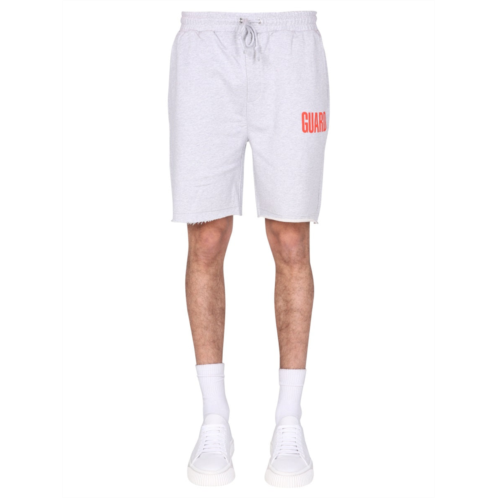 HELMUT LANG cotton fleece bermuda shorts with adjustable waist