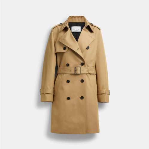 Coach Outlet mid trench coat with signature collar