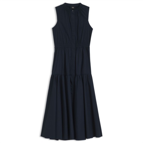 BOSS sleeveless dress in cotton poplin
