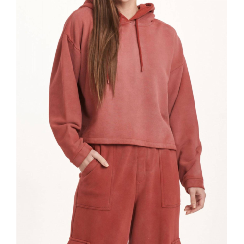 DEAR JOHN DENIM paxton hoodie in intense rust