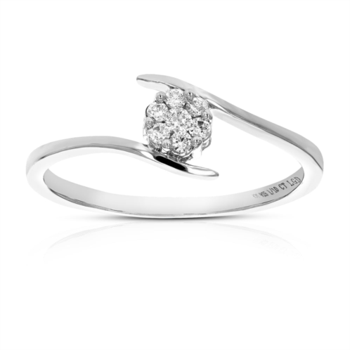 Vir Jewels 1/10 cttw lab grown diamond ring in sterling silver for women