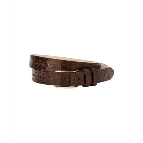 J.McLaughlin allegra croc-embossed leather belt
