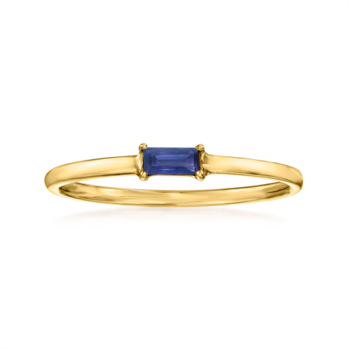 RS Pure by ross-simons sapphire-accented ring in 14kt yellow gold