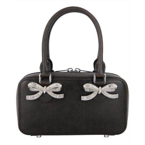 self-portrait mini distressed leather tote