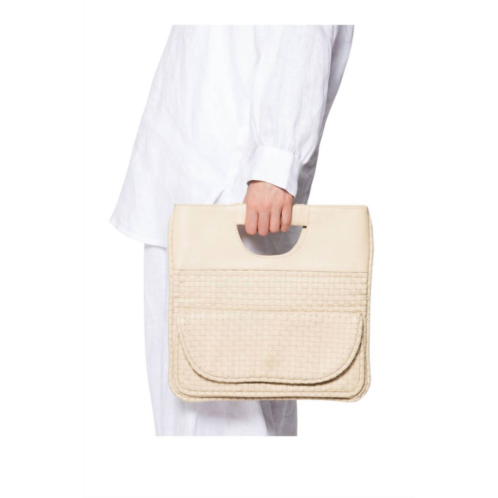 Cleobella womens clarisse woven clutch in ivory
