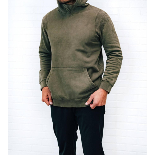 Mono b fleece hoodie in olive